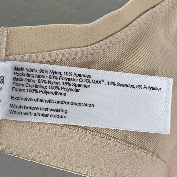 NEW Amoena Size 38B Mara SB Light Nude 1150 Mastectomy Bra - Picture 6 of 11